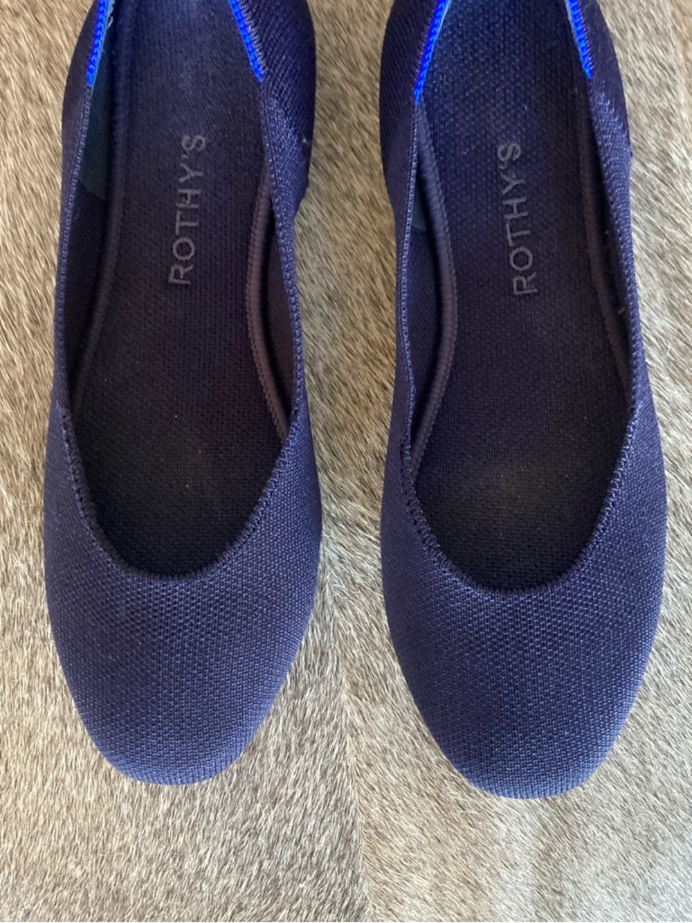 Rothy’s The Square Navy Ballet Flat Slip On Loafer - Picture 7 of 12